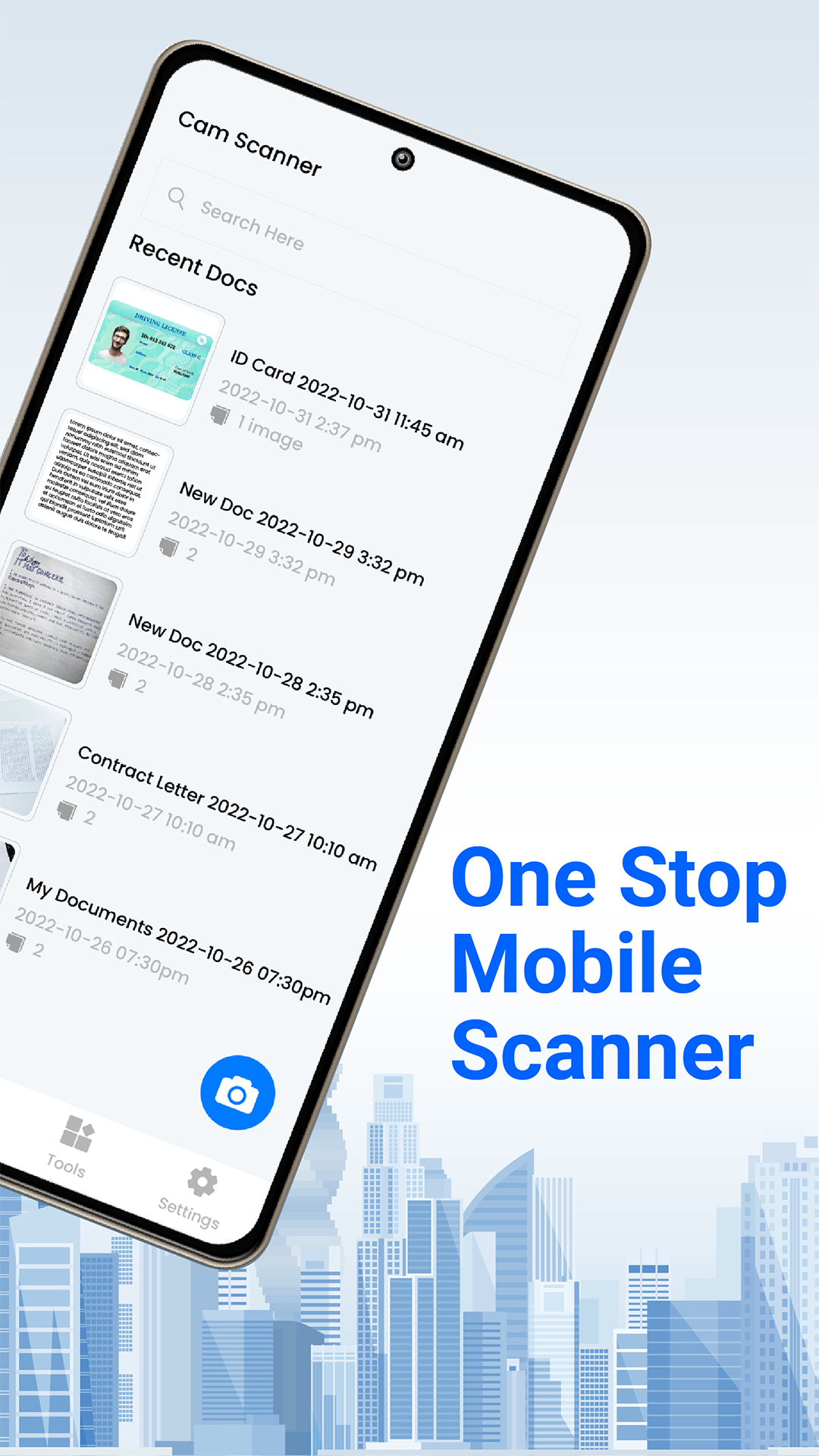 Document scanning in progress